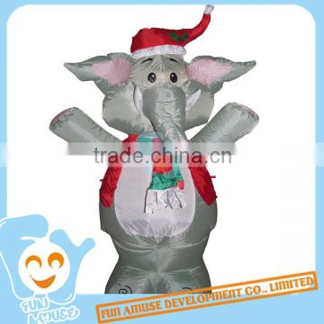 Funny Inflatable Christmas Elephant Decoration With Light for sale