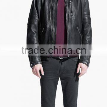 Man bomber genuine leather jacket