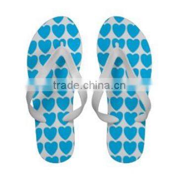 high quality china new casual love heart flip flops blank sublimation