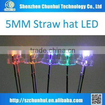 5mm white straw hat led diodes