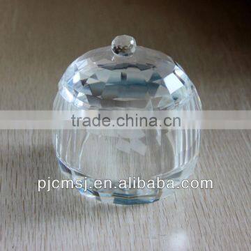 crystal glass jewellery box for decoration or gift