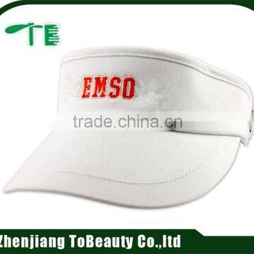 White universal embroidery sun visors