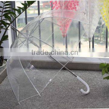 Hot sale pvc transparent umbrella with white color