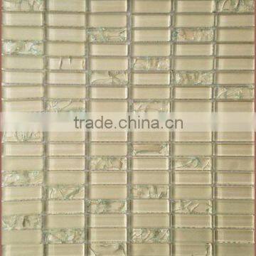 Beige Broken Crystal Mosaic Glass Tile