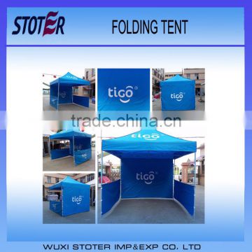 10x10 Custom Printed Trade Show Folding Pop up Canopy with side walls