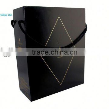 2014 high end luxury paper wine box with inside tray