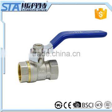 ART.1005 Factory stock brass ball valve price size 3/8'' to 4'' BSP thread Iron handle with CE brass ball valve full bore port