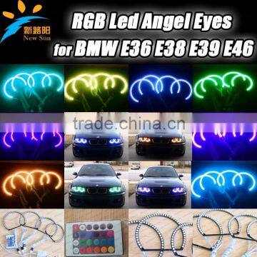 Color changing angel eyes for bmw E36,E38,E39, E46, high quality RGN angel eyes with projector