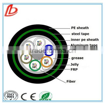 6 core Non-metallic Strength Member armored Cable, GYFTA53 fiber optic cable