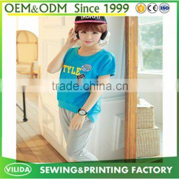 Wholesale Women Pullover Tracksuit Two Piece t Shirt and Pants Suits photo-3