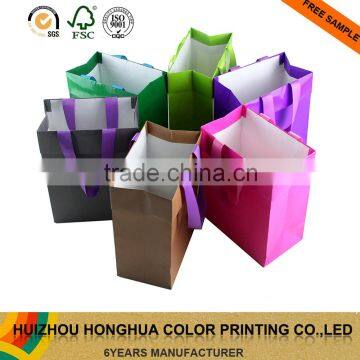 2015 Customized Packaging Paper Gift Bag/Gift Paper bag for custom bag