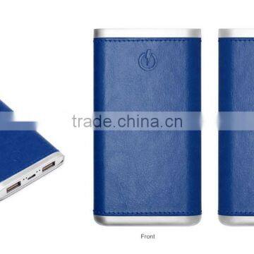 Different color Leather power bank/Leather mobile Charger/Factory mobile power bank