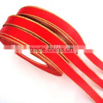 Cheap 100% Polyester Satin Gold and Silver Metallic Ribbon photo-1