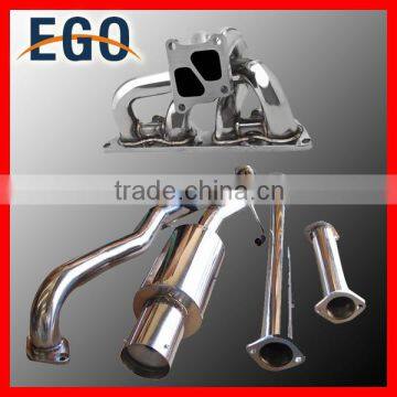 16G TURBO EXHAUST MANIFOLD+CATBACK EXHAUST 02-06 7/8/9 4G63T FOR MITSUBISHI EVO/EVOLUTION