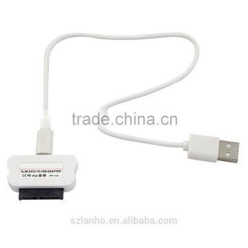 SATA Slimline to USB 2.0 Adapter Cable for Laptop CD DVD Rom Drive 7+6 13Pin photo-2