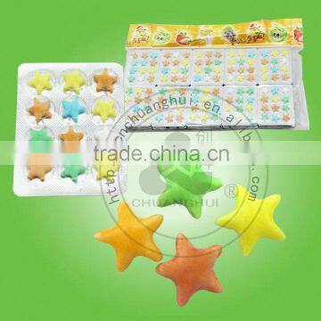 Hot Sale 2.1g Dextrose 12 Units Pressed Star Candy