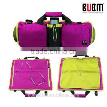 BUBM 2016 innovation product foldable colorful custom logo softextile yoga mat bag