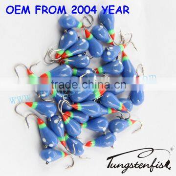 Painted Tear Drop Ice Jig Tungsten Ice Fishing Jigs