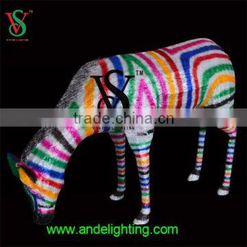 New 3D Motif Sculpture Lighted Horse Zebra Led Light for Carnival Outdoor Decoration photo-6