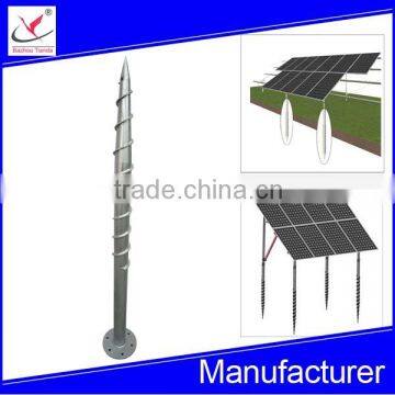 Ground screw for solar mounting foundation system