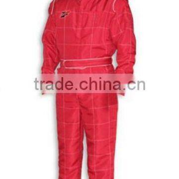 Red And White Car Racing Suit