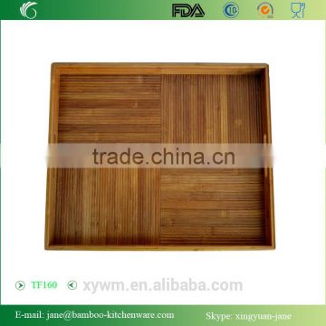 TF160 bamboo stripe serving tray with holes