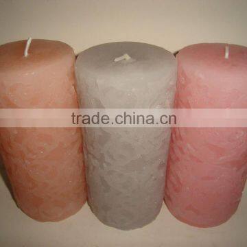 Cheap Wholesale Home Decorative High Quanlity art pillar candle Wedding candle wax