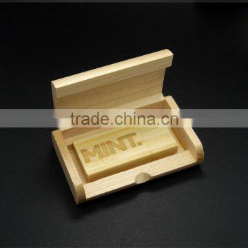 Fashional wooden/Bamboo usb with bamboo case, Eco Friendly Bamboo Usb Flash Drive