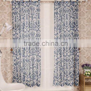 100% Polyester dolly voile Printed Fabric Curtain Panel