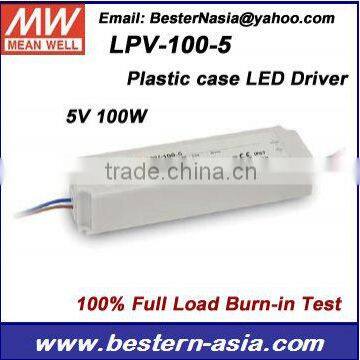 Meanwell LPV-100-5 5V 60W Plastic case LED Power Supply