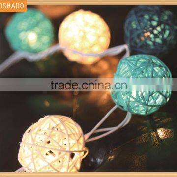 2015 hot sale christmas led rattan ball lighted decoration ornament