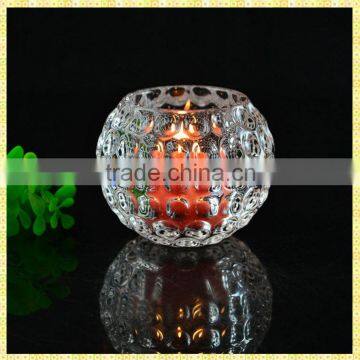 High Quality Clear Crystal Golf Candle Holder For Home Decoration