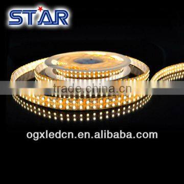 warm white double row 3528 led flexible strips 19.2W/m 5m/roll waterproof IP65 flexible led strip lightings