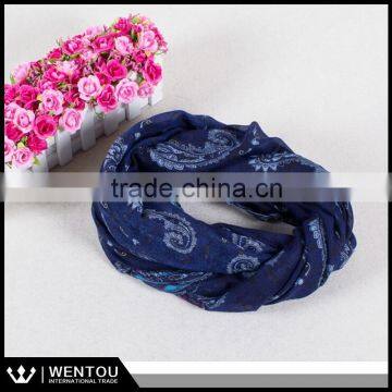Spring New Arrival Fashion Infinity Voile Retro Paisley Womens Scarf