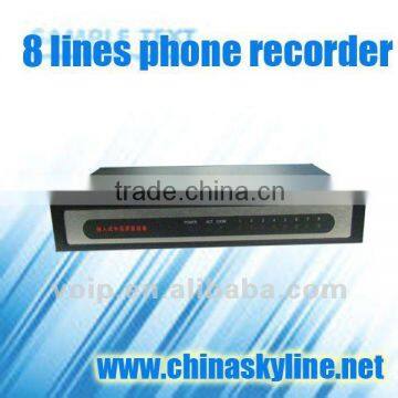 Phone recording system for 8 lines ,work without power ,TYH636