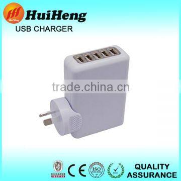 4a 5 Port portable usb wall adapter 5port usb charger