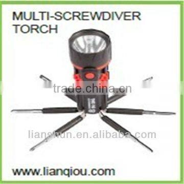 LED New multifunction screwdriver series, multi-screwdriver torch, electrical tool light