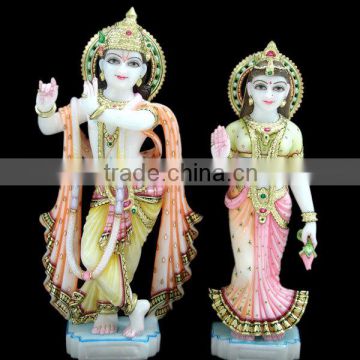 religious marble radha krishna statue