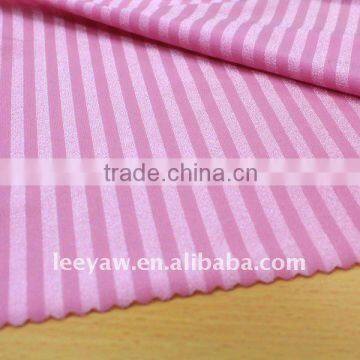 vertical stripe tricot fabric made of 79% nylon and 21% spandex