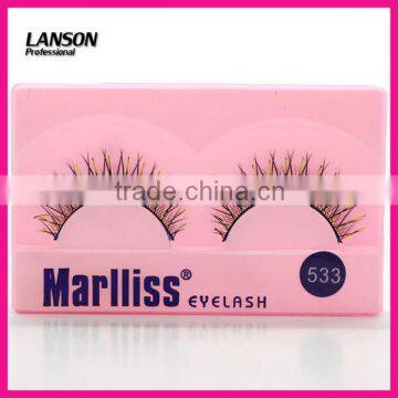 wholesale high quality golden false eyelashes 533#