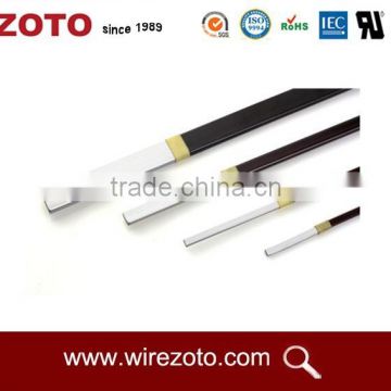 Yarn coverd kapton film sintered aluminium flat wire,fiberglass wrapped kapton rectangular aluminium wire,kapton insulation wire