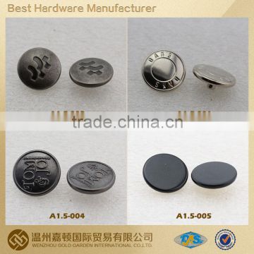 Alloy-made snap button cover for Apparel/custom snap button cover