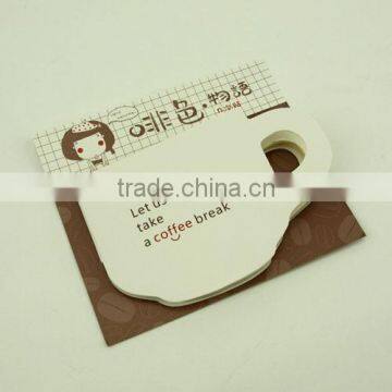 cup shaped custom sticky memo note pad