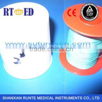 Coated Silicon Blue Polyester Suture Thread