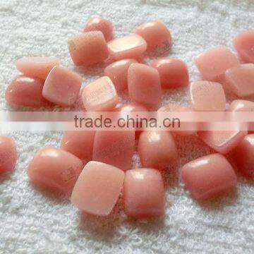 China pink opal rectangle cabochon for bezel jewelry