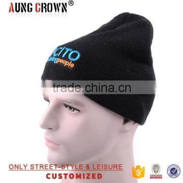 men acrylic embroidery winter beanie