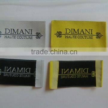 High Density T-shirt Bottom Center Fold Woven Label