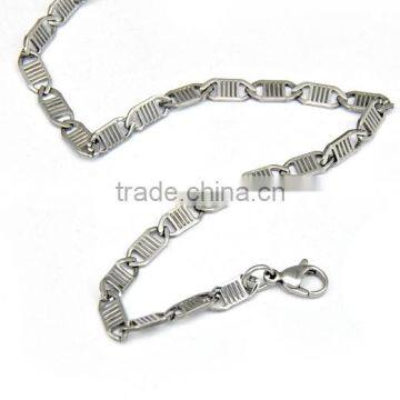 Stainless Steel Flat Silver New Design Biker Chain Jewelry photo-3