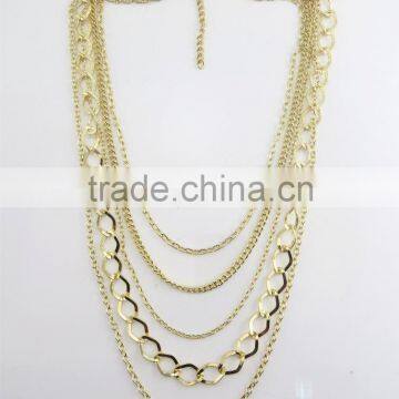 Stylish 3 layer gold necklace hotsale