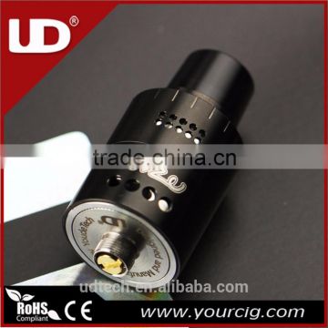 ud youde stainless steel and black e cigarette vaporizer ANZU RDA with bigger post hole for wholesales